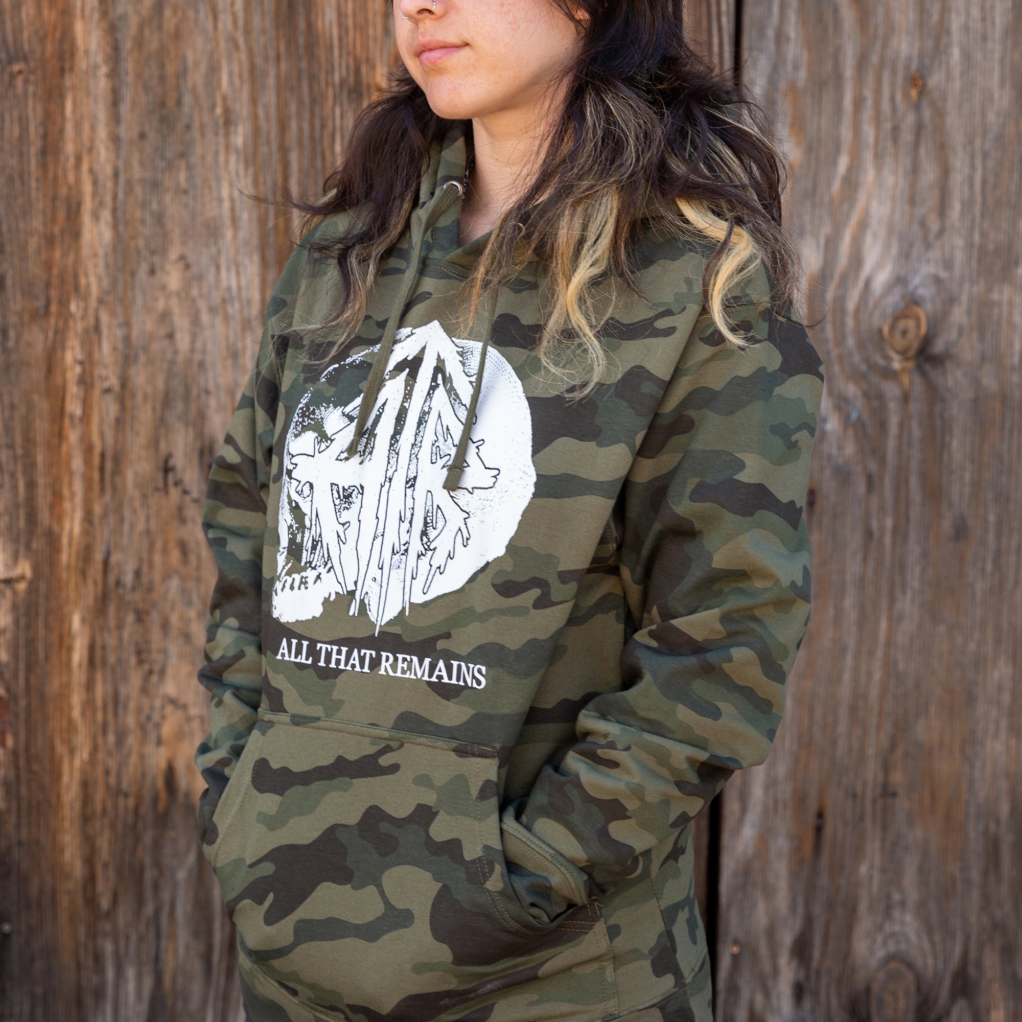 トップス archive camouflage skull printed hoodie Camo Skull Hoodie – All That Remains Official